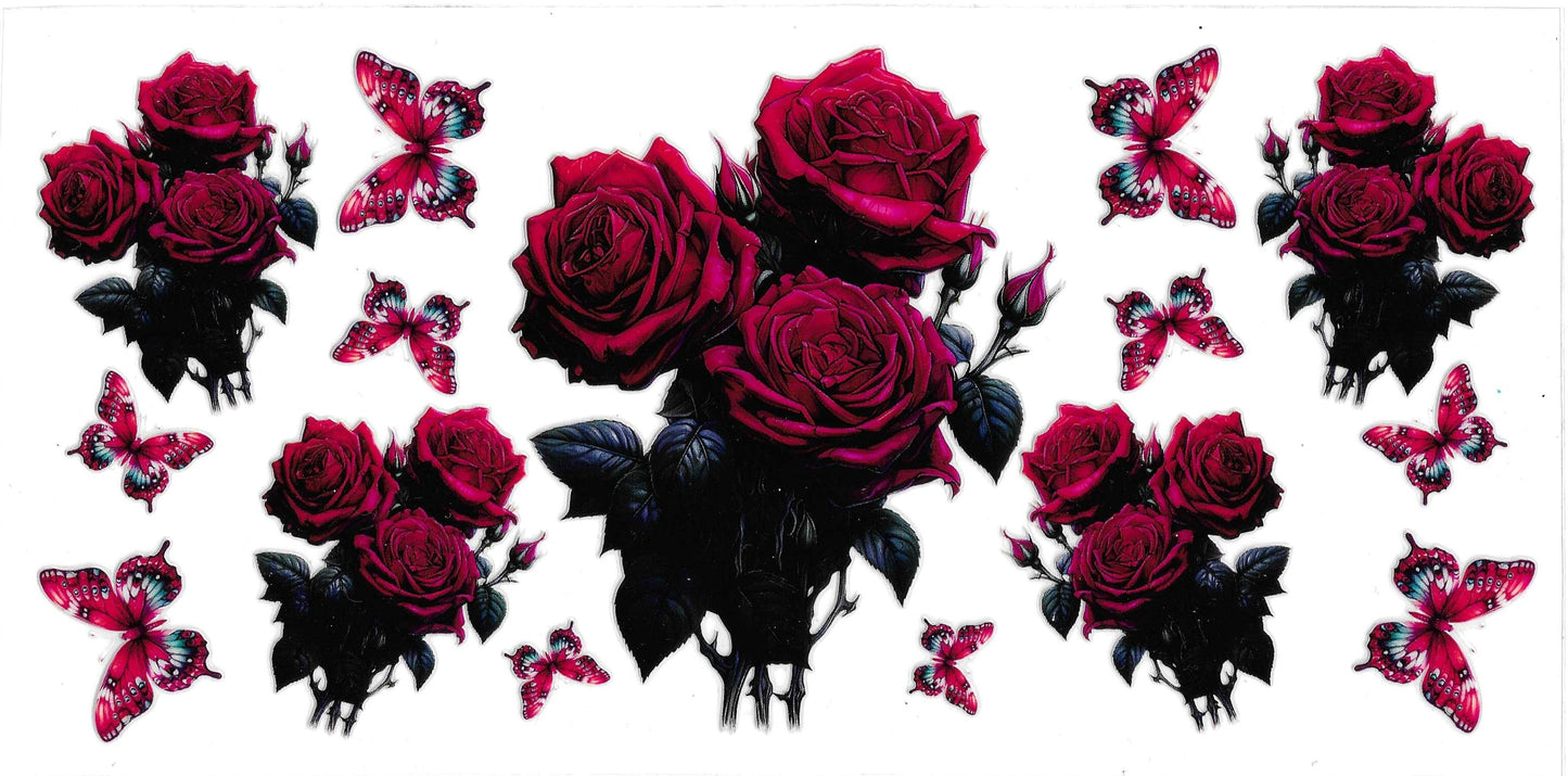 BLACK THORN RED ROSES