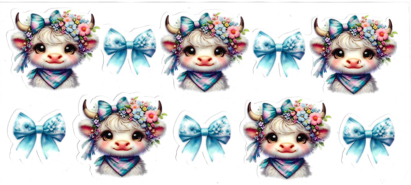 BLUE BOWS & COWS