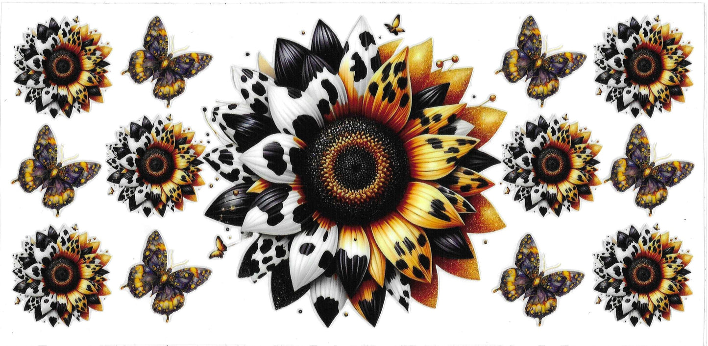 COW PRINT SUNFLOWERS