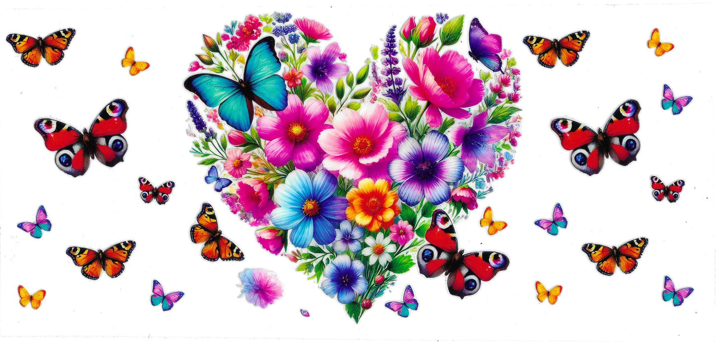 FLOWER BUTTERFLY HEART