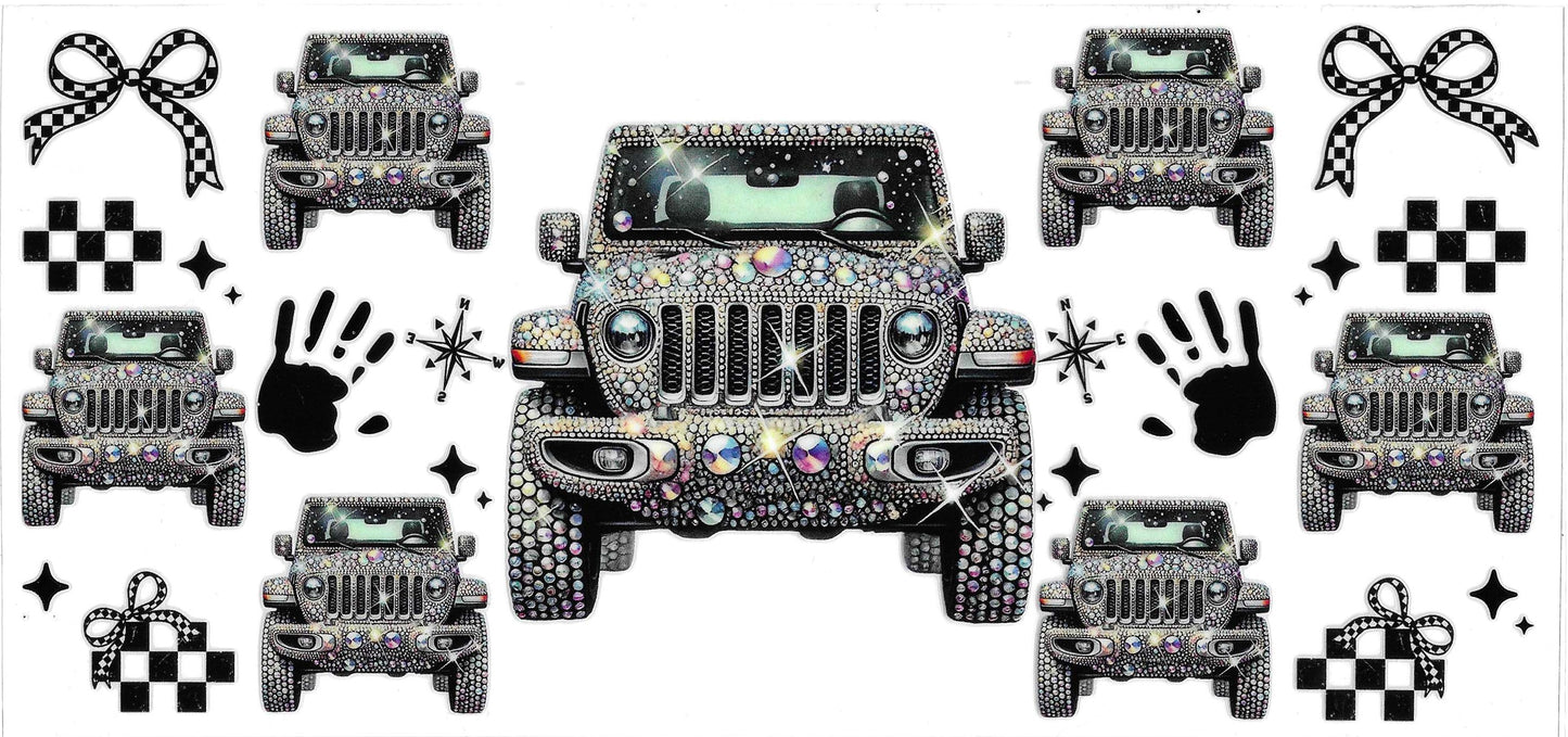 WHITE DIAMOND JEEP