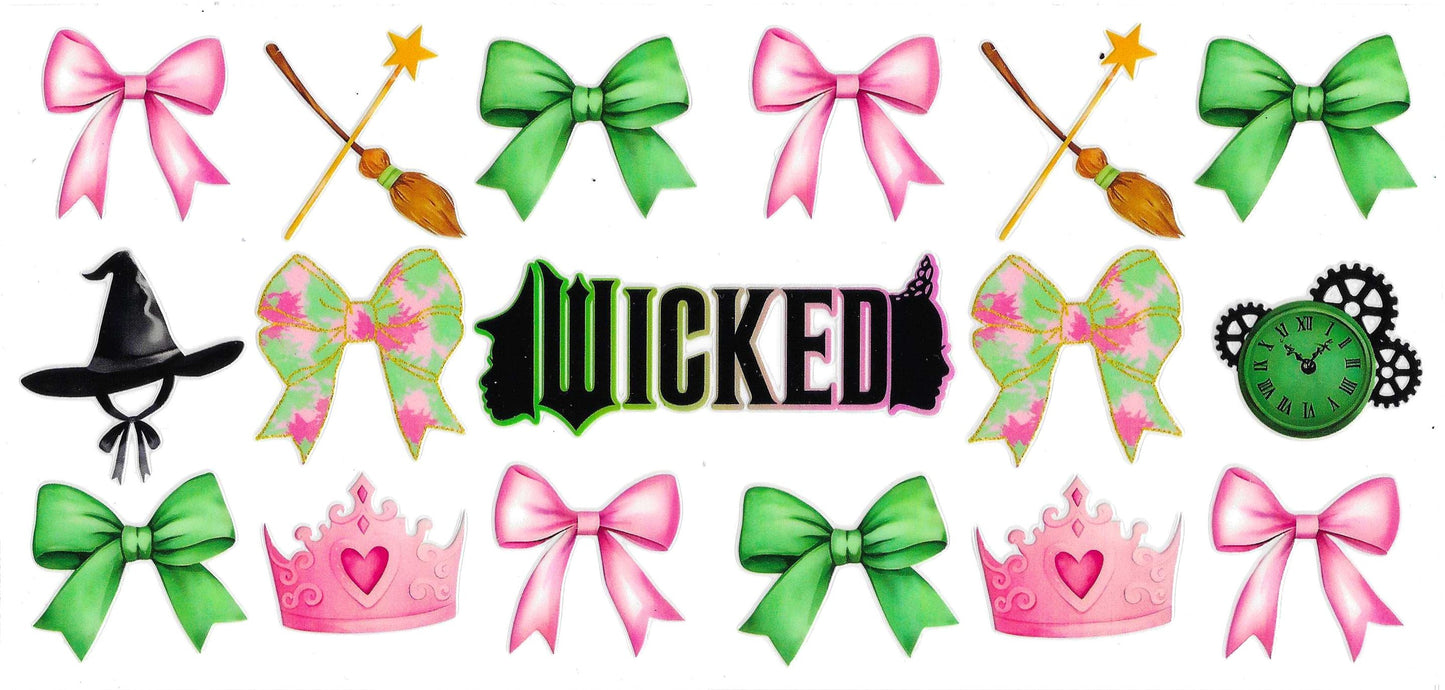 WICKED PINK GREEN BOWS