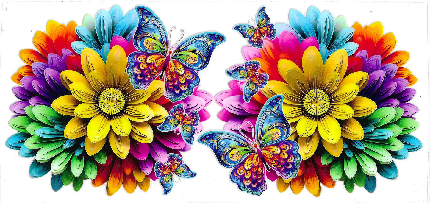 3 D FLOWERS BUTTERFLIES