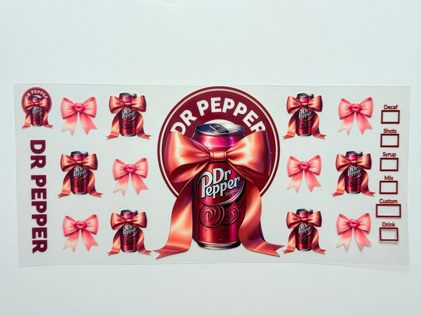 Dr Pepper can bows