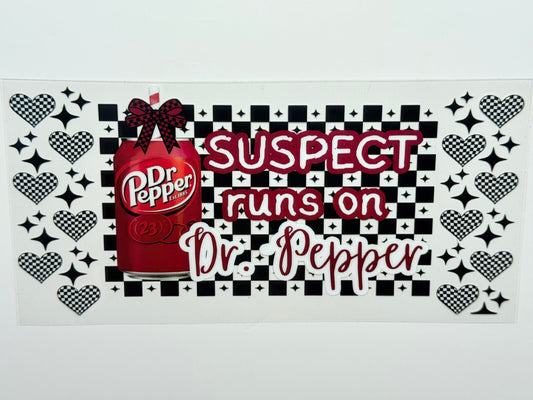 Dr Pepper suspect cursive