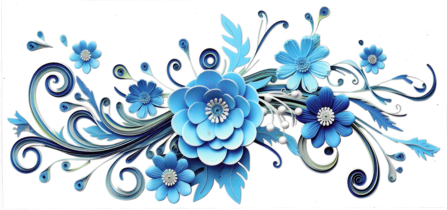 BLUE SWIRL FLOWERS