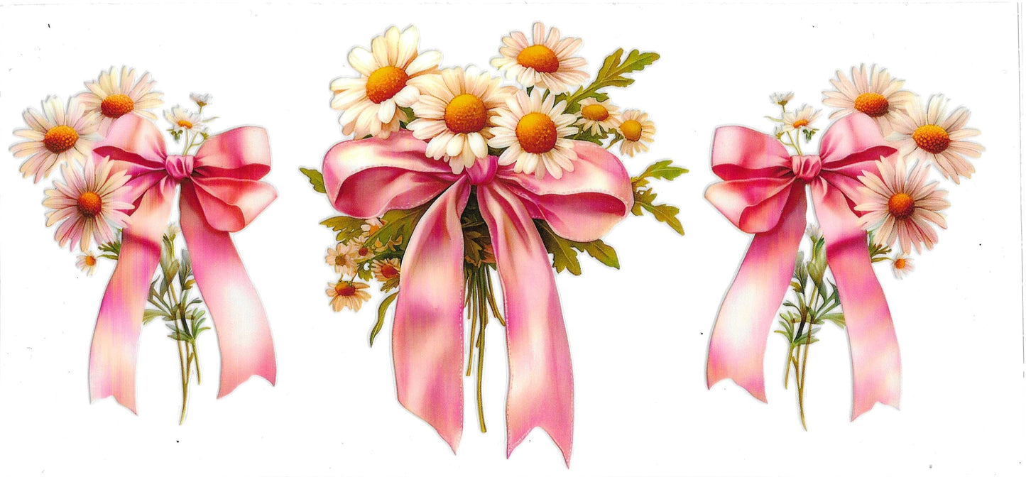 DAISIES PINK BOW