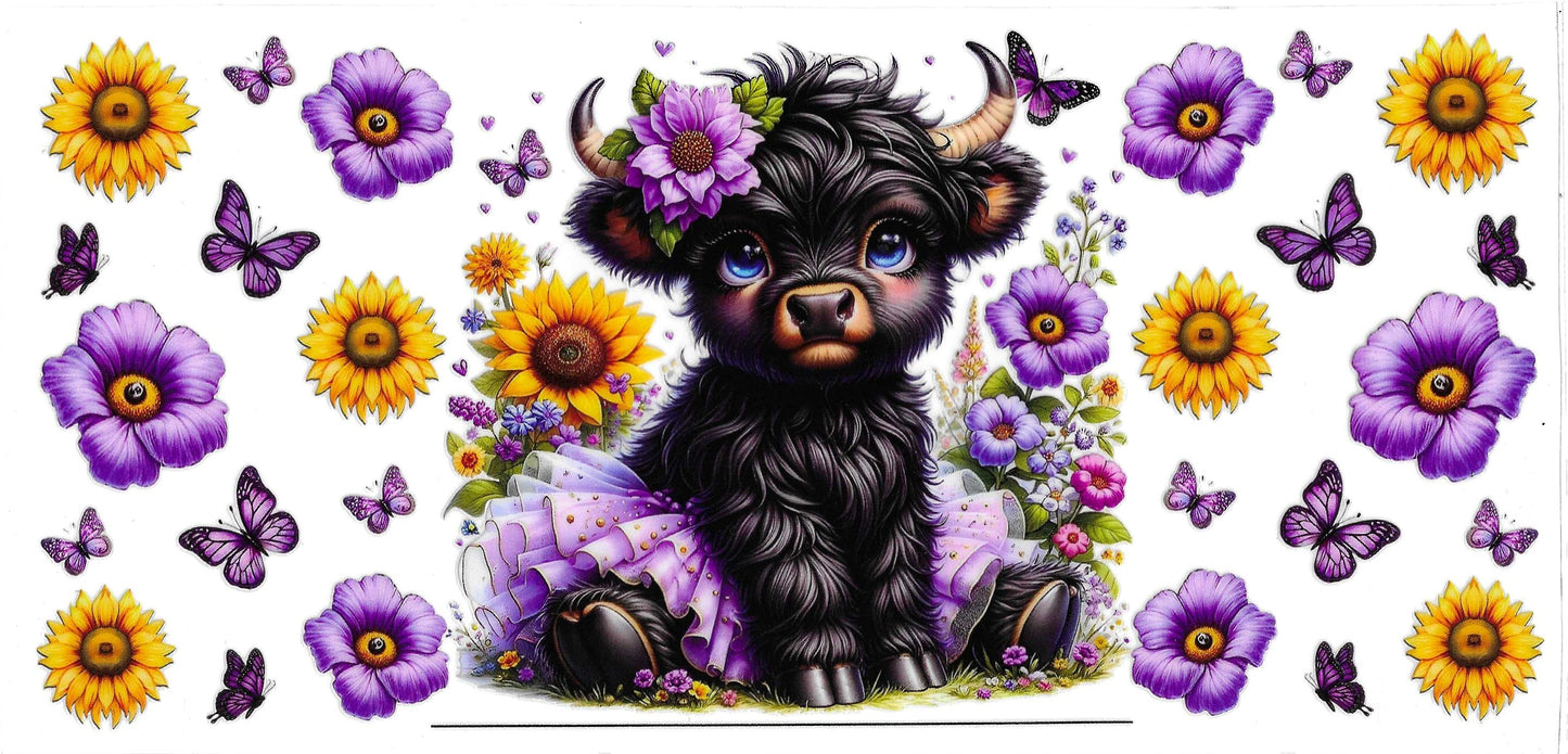 PURPLE FLOWER COW