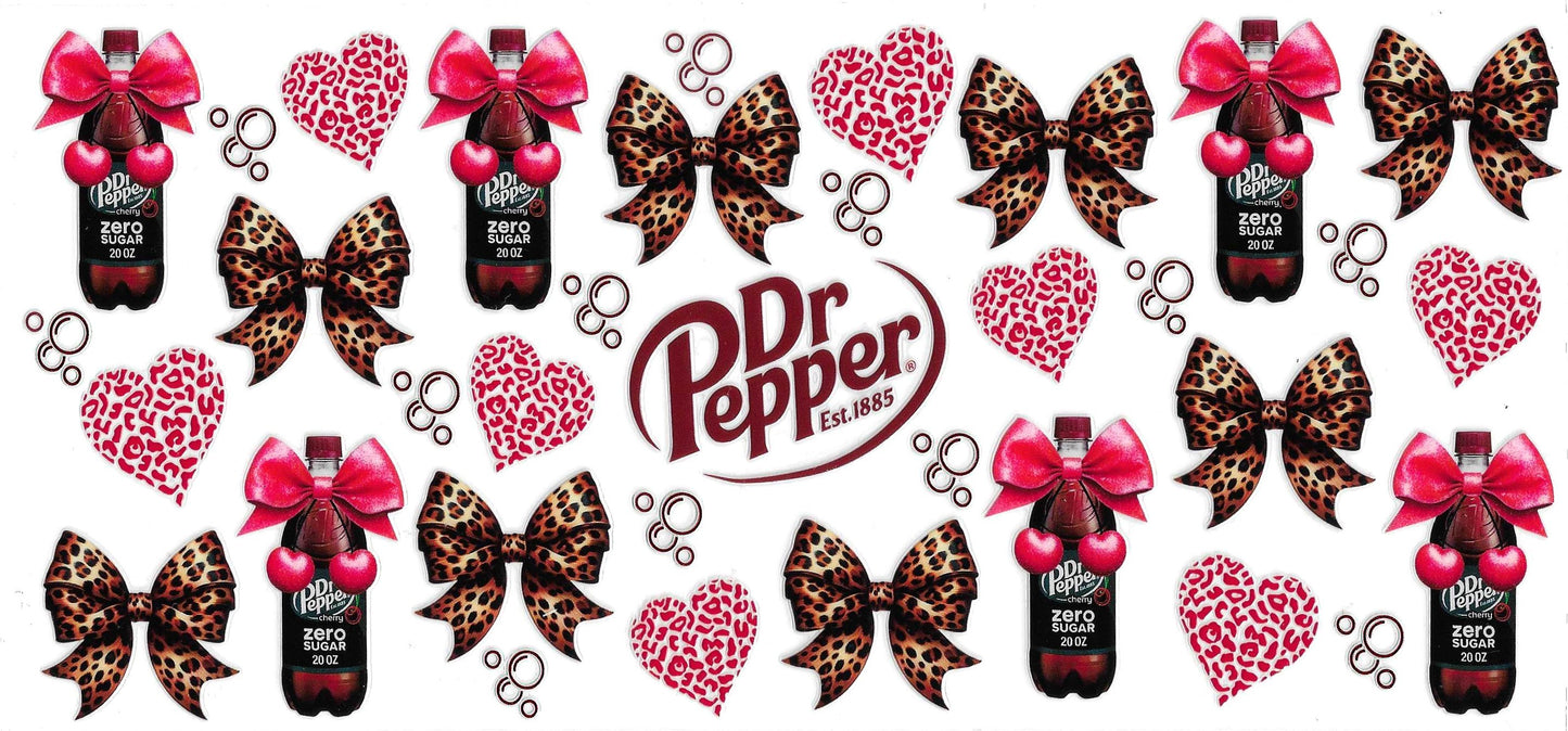 DR PEPPER ZERO BOTTLE HEARTS BOWS