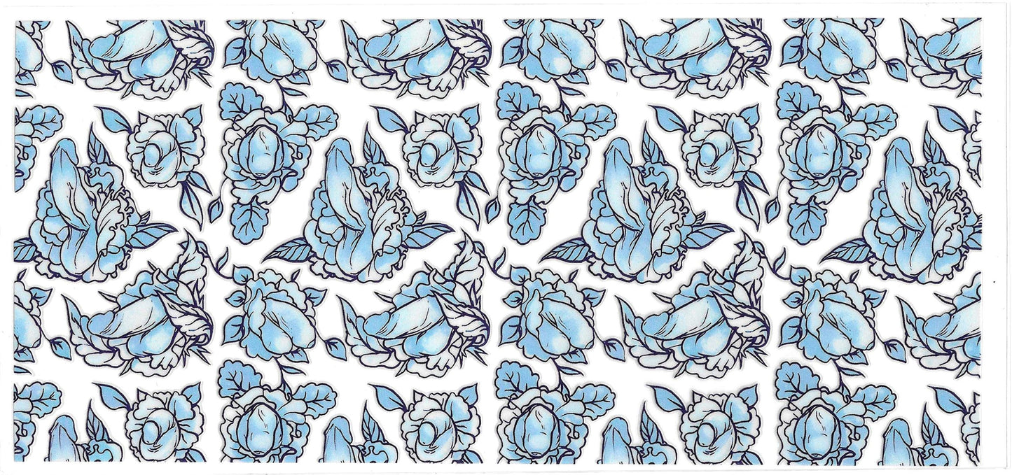 LT BLUE FLOWERS