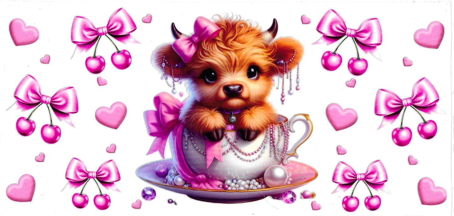 PINK TEA CUP COW