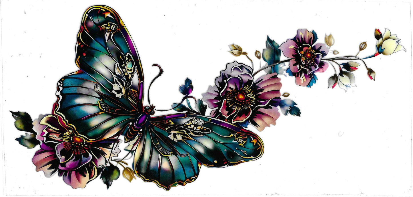 TEAL PURPLE BUTTERFLY