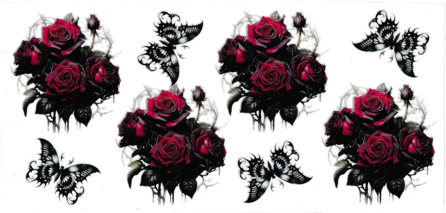 ROSES BUTTERFLIES