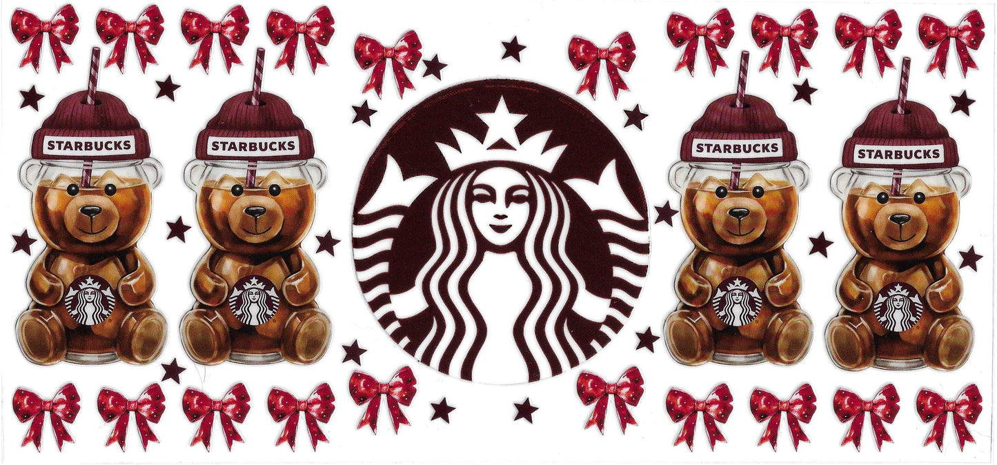 S Bear Red Bow