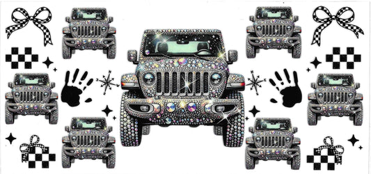 WHITE DIAMOND JEEP